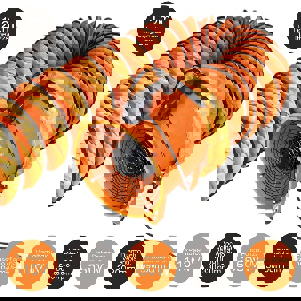 MAXBLAST Dust Extractor 300mm 550W 110V with 12m Duct