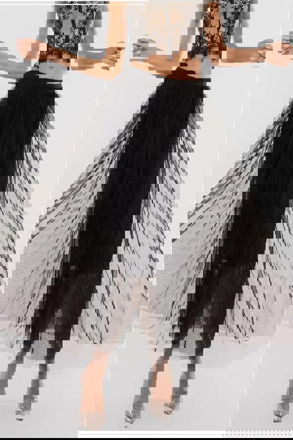 Tulle Gathered Midaxi Skirt SK51