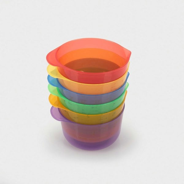 tickit Translucent Colour Pouring Bowls - Pack of 6