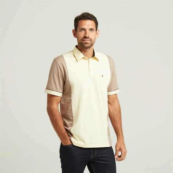 Gabicci G52X13 Mens Short Sleeve Plated Jersey Polo Shirt Gabicci Classic - STONE