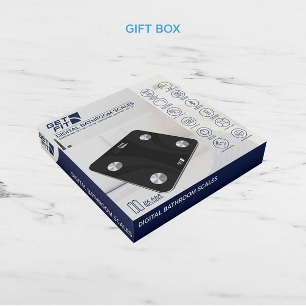 Get Fit Smart Bathroom Scales Digital Body Weighing Scale Connect IOS/Android