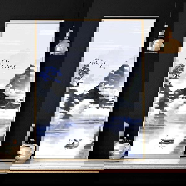 Living room pictures for walls | set of 3 Japanese art prints