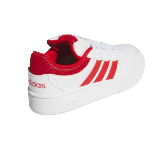 Adidas Childrens/Kids Hoops 3.0 Basketball Shoes - White/Red - 
