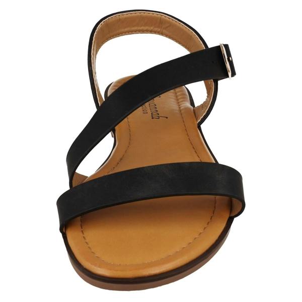 Savannah Ladies Savannah Flat Y Strap Mule Sandal with Buckle F00443