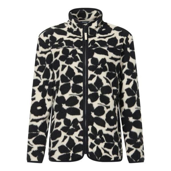 Regatta Womens/Ladies Frankie Floral Borg Full Zip Fleece Jacket - Monochrome/Shadow - 