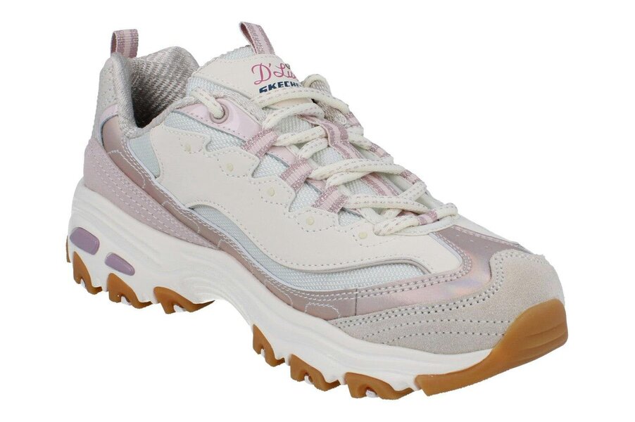 Skechers D'Lites Dazzling Shine Womens Trainers 150556 Shoes  LTPK