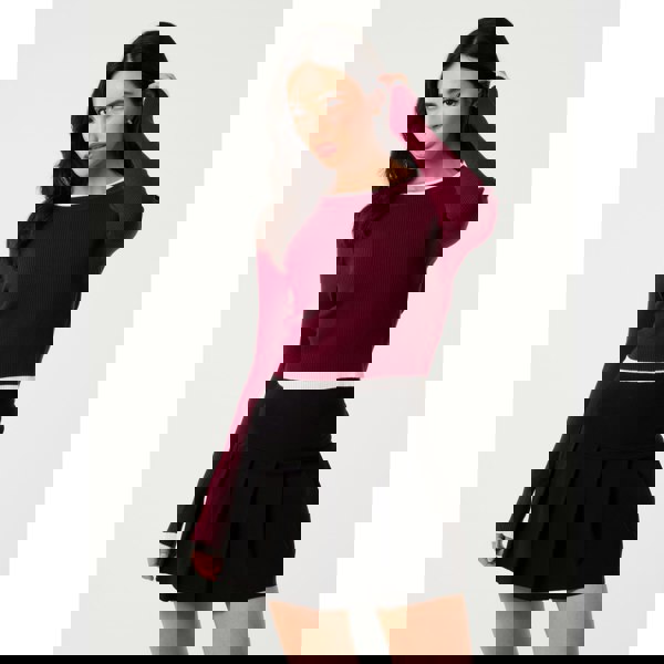 Pink Vanilla Contrast Knitted Jumper