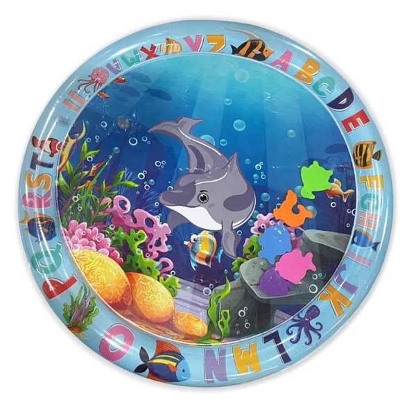 Dyzi Aquarium-Themed Inflatable Water Play Mat for Babies 65cm/29 inches
