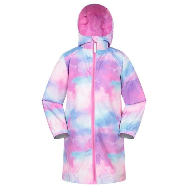 Mountain Warehouse Childrens/Kids Flo Printed Water Resistant Padded Jacket - Pink