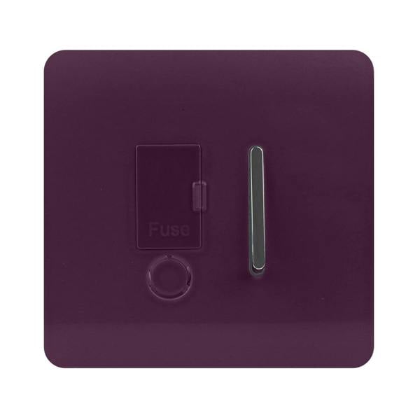 Trendi Switch 13 Amp Fused Spur with Flex Outlet in Plum Purple