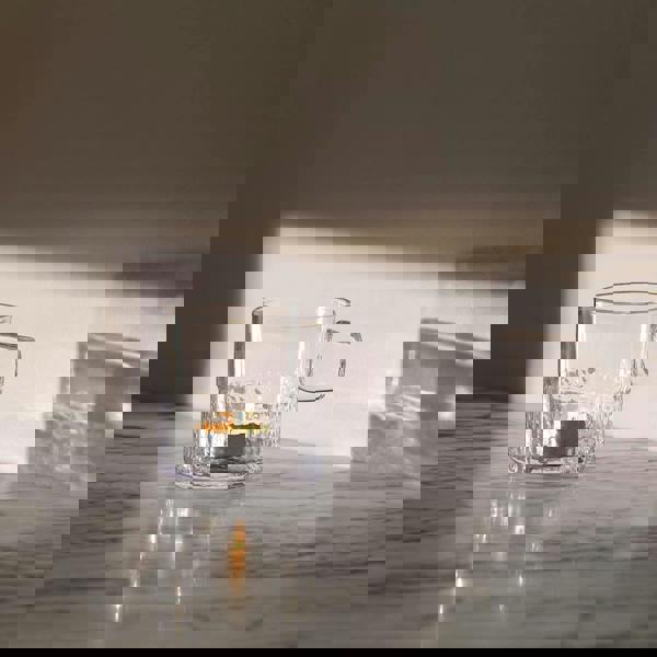 LSA Glass Tealight Holder with Handle 9cm Clear