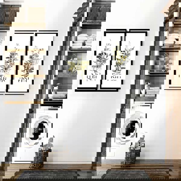 Laundry room decor accessories | set of 2 wall art prints