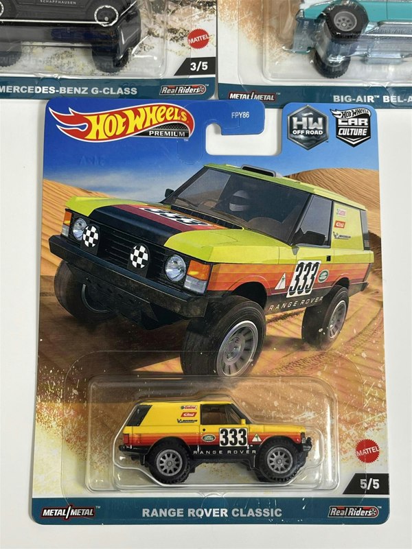 Hot Wheels Off Road 5 Car Set Hot Wheels 1:64 Scale Real Riders FPY86 977F