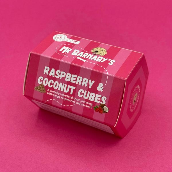 Mr Barnaby's Raspberry & Coconut Cubes