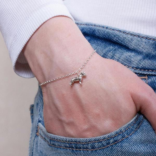 Mylee London Staffordshire Bull Terrier Chain Bracelet - Personalised - Sterling Silver