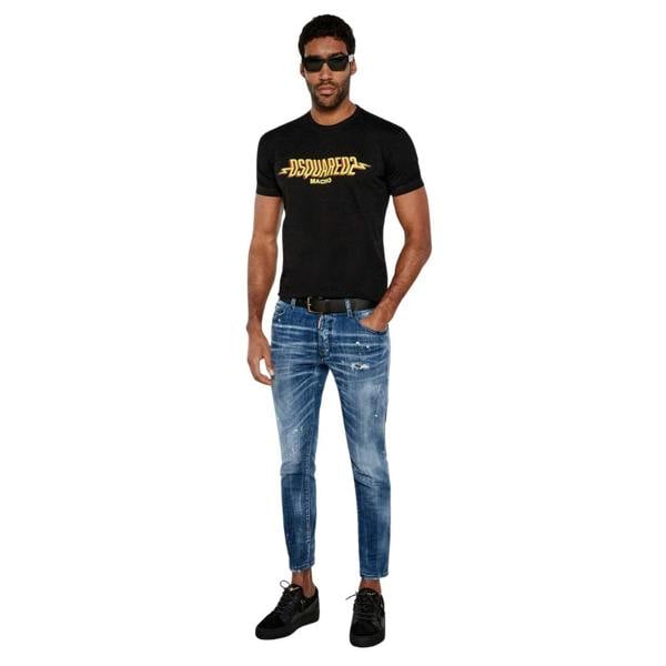 Dsquared2 Filo Wash Skater Jeans Navy Blue W26