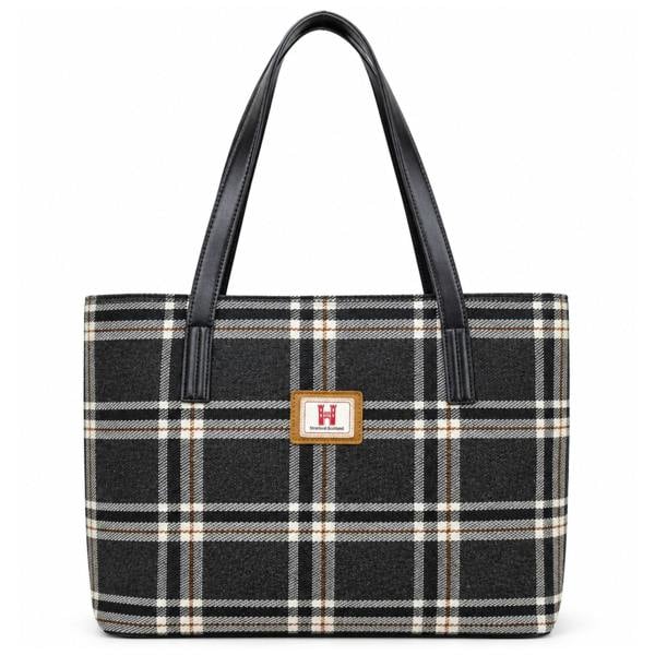 Strathurie Ladies Large Tartan Check Tote Tweed Shoulder Bag