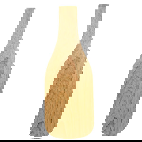 Wooden wine back board on a white background