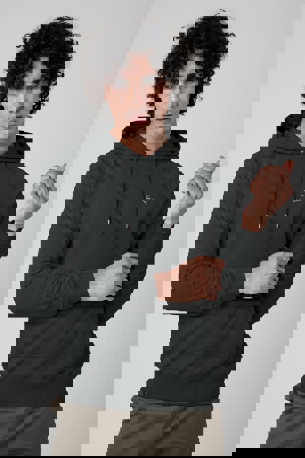 ENORSIA Men's Flap Detail Kangaroo Pocket Hoodie