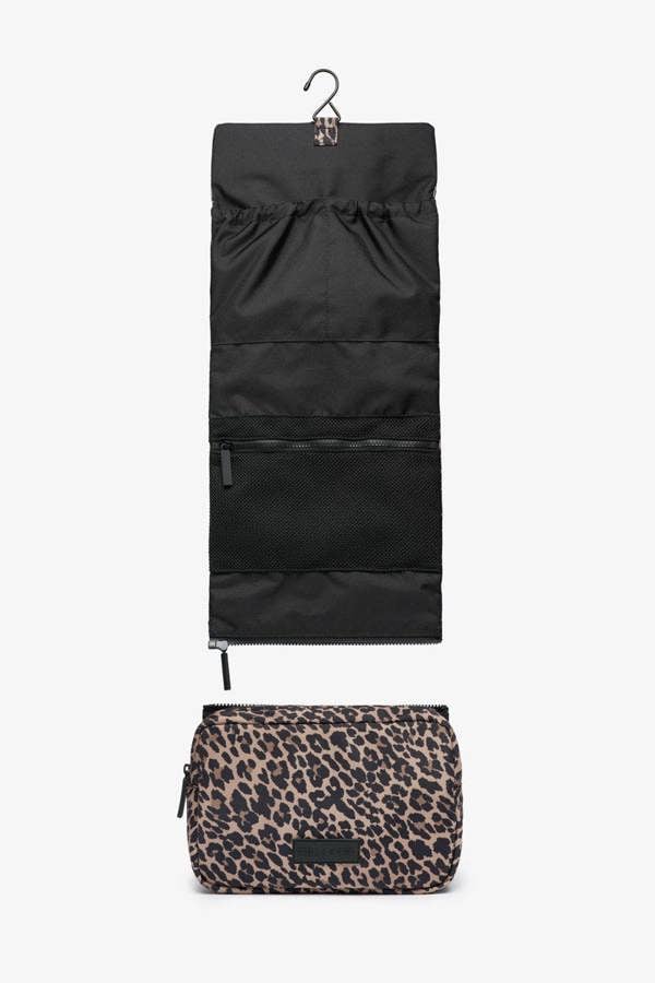 Tiba + Marl T+M Travel Roll Up Hanging Organiser Leopard Print