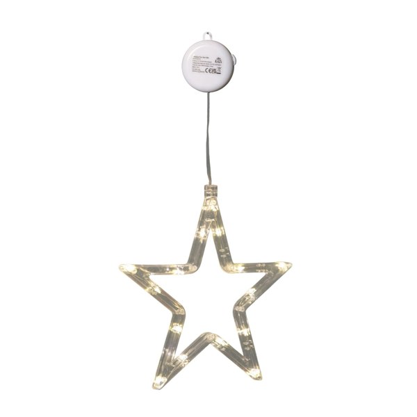 Samuel Alexander 20cm Battery Operated Light up Christmas Star Window Decoration with Warm White LEDs