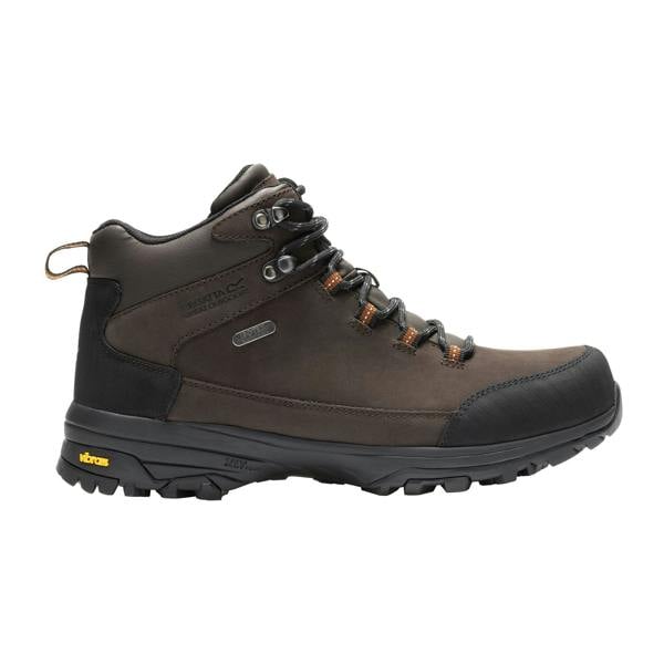 Regatta Mens Burrell Leather Walking Boots - Peat - 