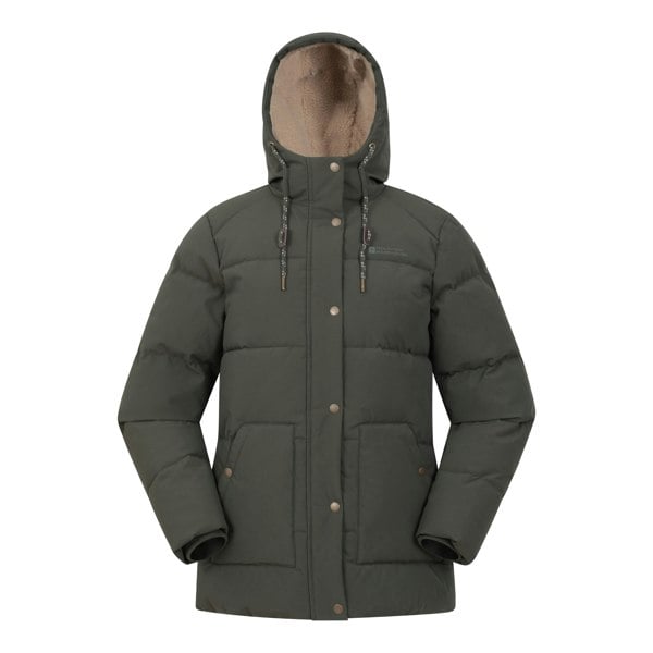 Mountain Warehouse Womens/Ladies Manta Borg Lined Padded Jacket - Khaki Green