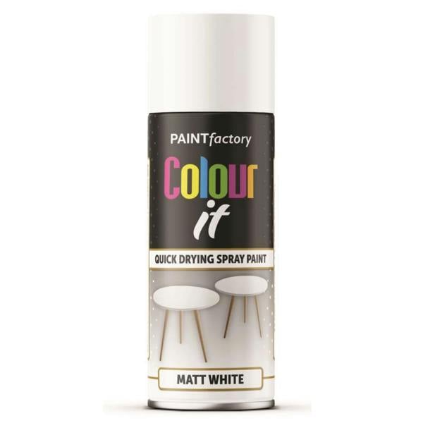 Paint Factory White Matt Spray Paint 400ml