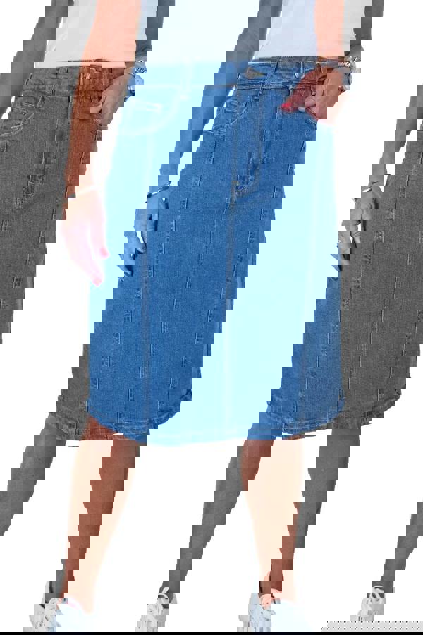 Paulo Due Women's A Line Stretch Denim Skirt