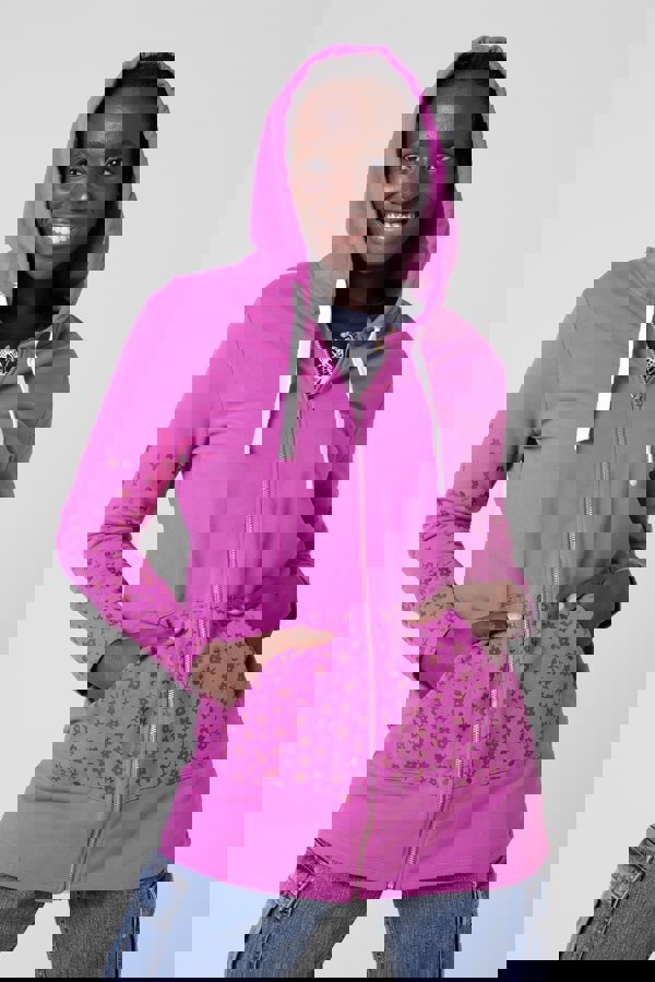 ENORSIA Women Longline Zip Front Hoodie