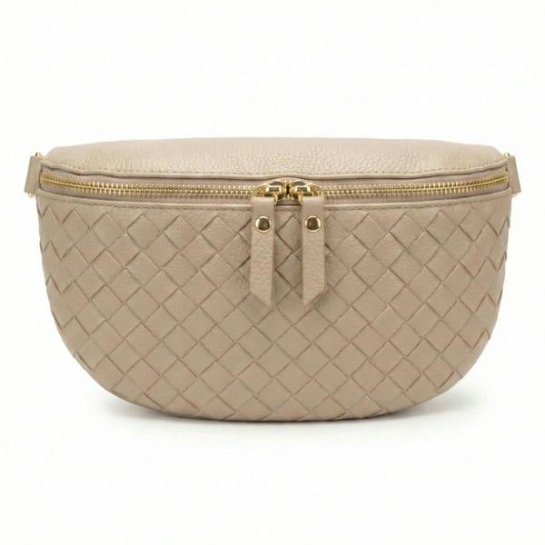 Elie Beaumont Woven Sling Bag Biscuit - Midi size