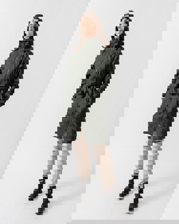 Rains Lohja Long Insulated Curve Jacket - 03 Green