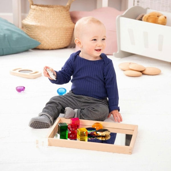 tickit Small Wooden Mirror Tray