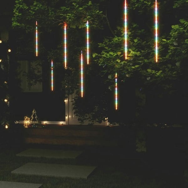 Berkfield Meteor Lights 8 pcs 50 cm Colourful 288 LEDs Indoor Outdoor