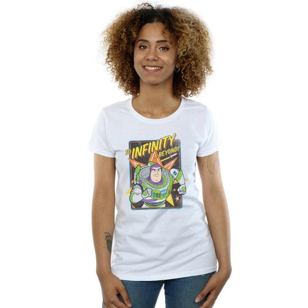 Disney Womens/Ladies Toy Story 4 Buzz To Infinity Cotton T-Shirt - White