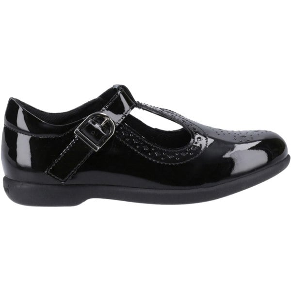 Hush Puppies Britney Patent Junior Leather Girls's Black Shoes