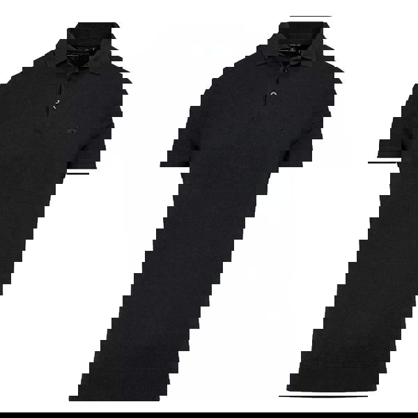 Raging Bull Mens Knitted Short-Sleeved Polo Shirt - Black - 