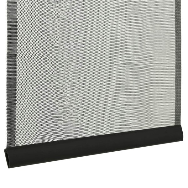 Berkfield Insect Door Screen with 10-Piece Mesh Curtain Black 240x240 cm