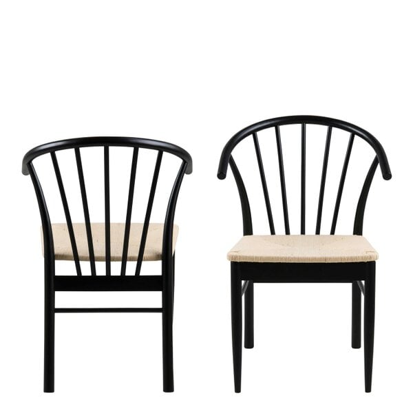 Wyld Haus Set of 2 Buenos Aires Black Wood Dining Chair