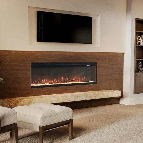 40/50 inch Wall Mounted Fireplaces 3 in 1 Electric Fireplace 9 Flame Colours and 5 Brightness Modes Freestanding Fireplaces Living and Home