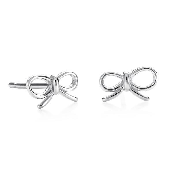 namana 925 Sterling Silver Small Bow Stud Earrings for Women