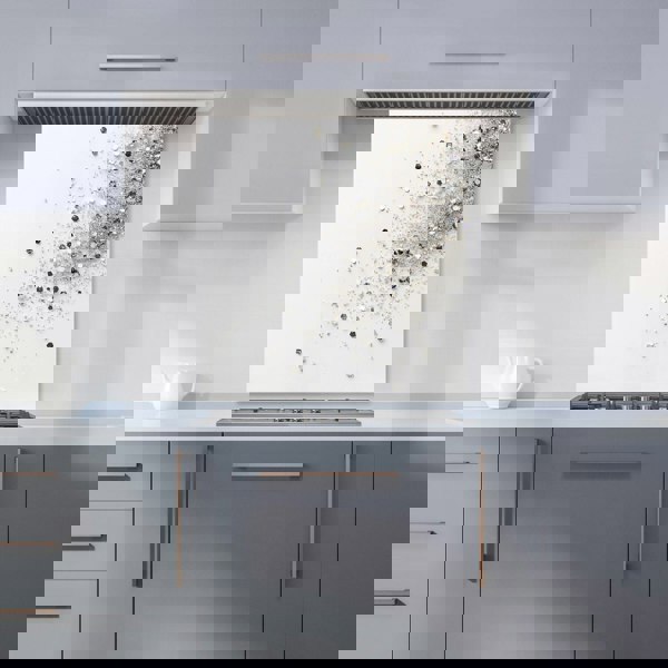 Warren Reed - Designer Glittering Tranquility: Pure White Kitchen Splashback