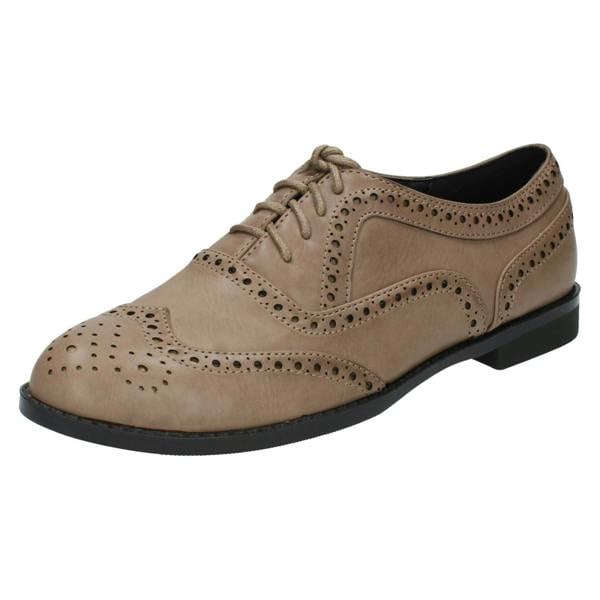 Spot On Ladies Spot On Casual Brogue Style Shoes