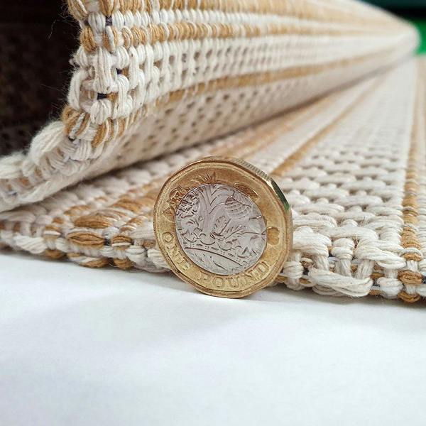 Cotton Rug Yellow Mustard Cream Stirped Small Large Runner Washable Living Room Bedroom Flat Woven Carpet Area Mat