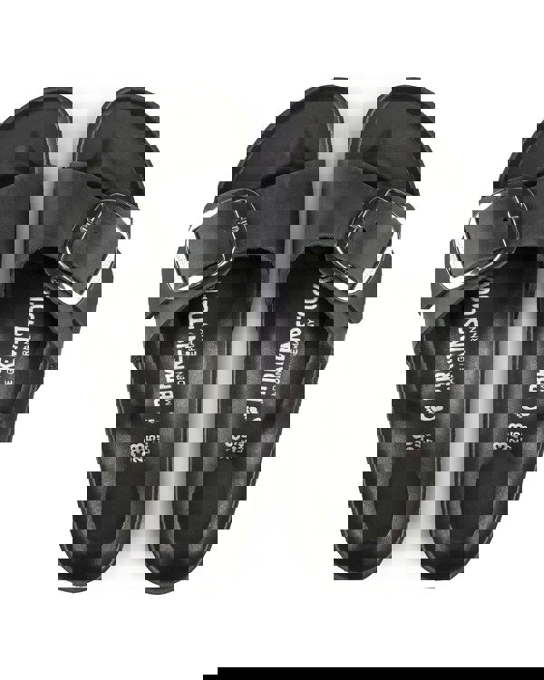 Birkenstock Madrid Big Buckle Oiled Leather Womens Sandals - Black - CHO - Designer Womens Sandals