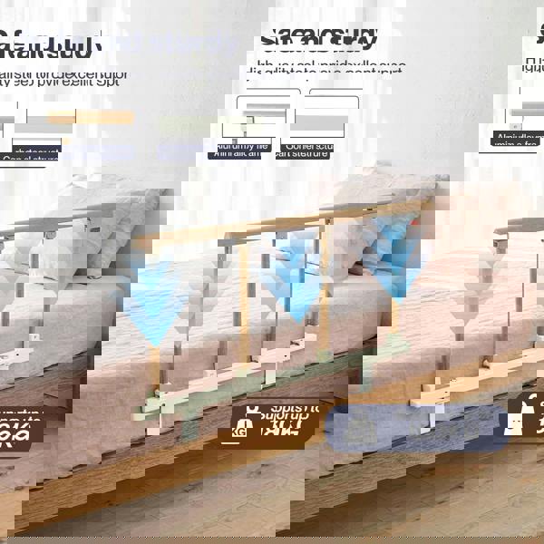 Levede Bed Rail Folding Bed Guard Safety for Elderly Adults Assist Bed Side