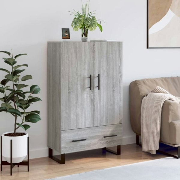 Berkfield Highboard Grey Sonoma 69.5x31x115 cm Engineered Wood