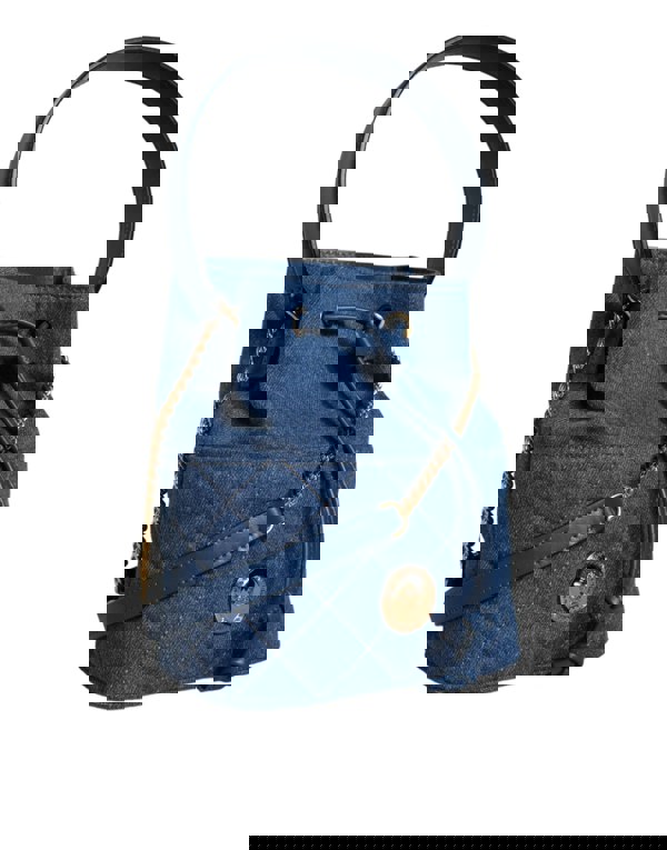 Versace La Medusa Denim Bucket Bag