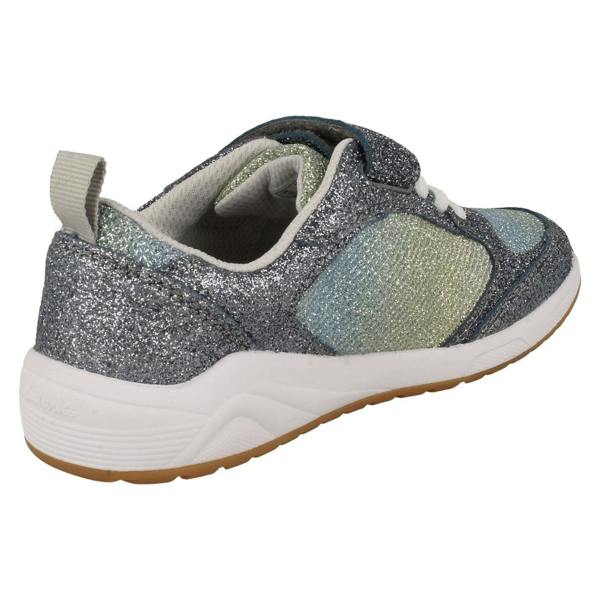 Clarks Girls Clarks Glitter Detailed Trainers Aeon Sparkle K