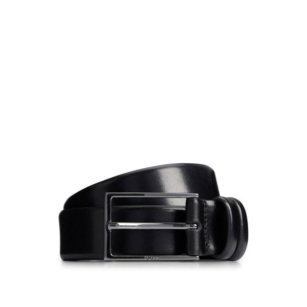 Boss Mens Carmello Leather Belt - Black